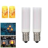 2 Stück Flammenbirnen, LED-Glühbirnen mit Flammeneffekt, 2 W LED-Blinklichter für den Außenbereich, geeignet für Halloween, Hausgarten, Bar, Party, Hochzeit, Restaurant