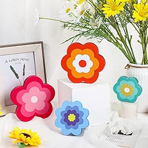 4 Pieces Flower Signs Wood Decor Summer Floral Design 3D Signs Farmhouse Rustic Table Tiered Tray Decor for Summer Home Bedroom Kitchen Outdoor Decorations 4 Pieces Flower Signs Wood Decor Summer Floral Design 3D Signs Farmhouse Rustic Table Tiered Tray Decor for Summer Home Bedroom Kitchen Outdoor Decorations