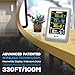 Indoor Outdoor Thermometer Wireless, 4.5 Inch Display Digital Hygrometer Thermometer Temperature Humidity Monitor with 330ft Range Sensor and Adjustable Backlight (Multi)