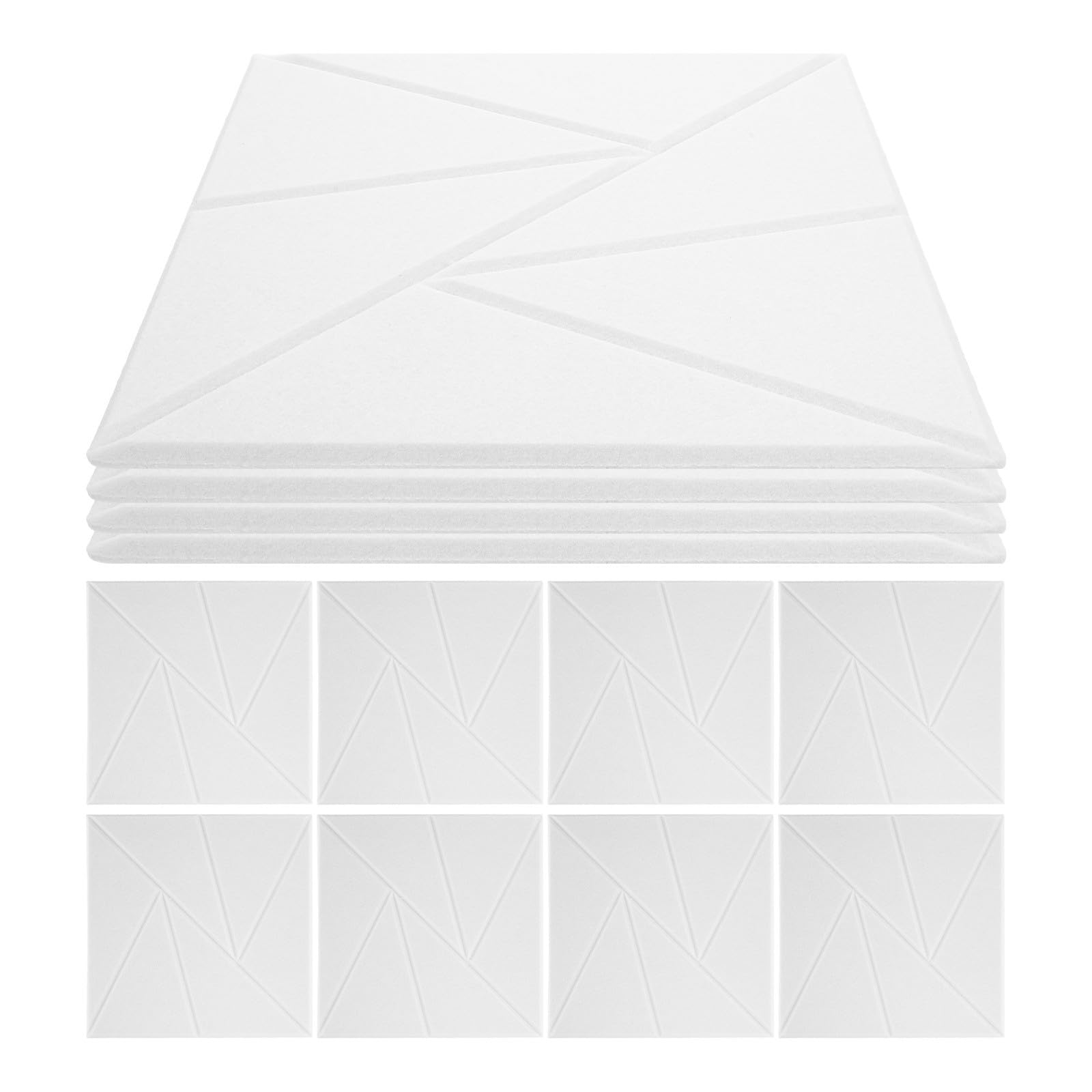 SHINEOFI Pannelli Fonoassorbenti Adesivi 12 Pezzi per Parete | Poliestere, Formato 12x12 Pollici Spessore 0, 4 Pollici, Uso in Home Office e Decorazione Muro