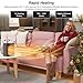 Small Portable Space Heater for Indoor Use - VOCRS 1500W PTC Electric Heater with Thermostat, Remote Control, 12H Timer, Eco and Fan Mode, Rapid and Safe Heating for Bedroom, Office