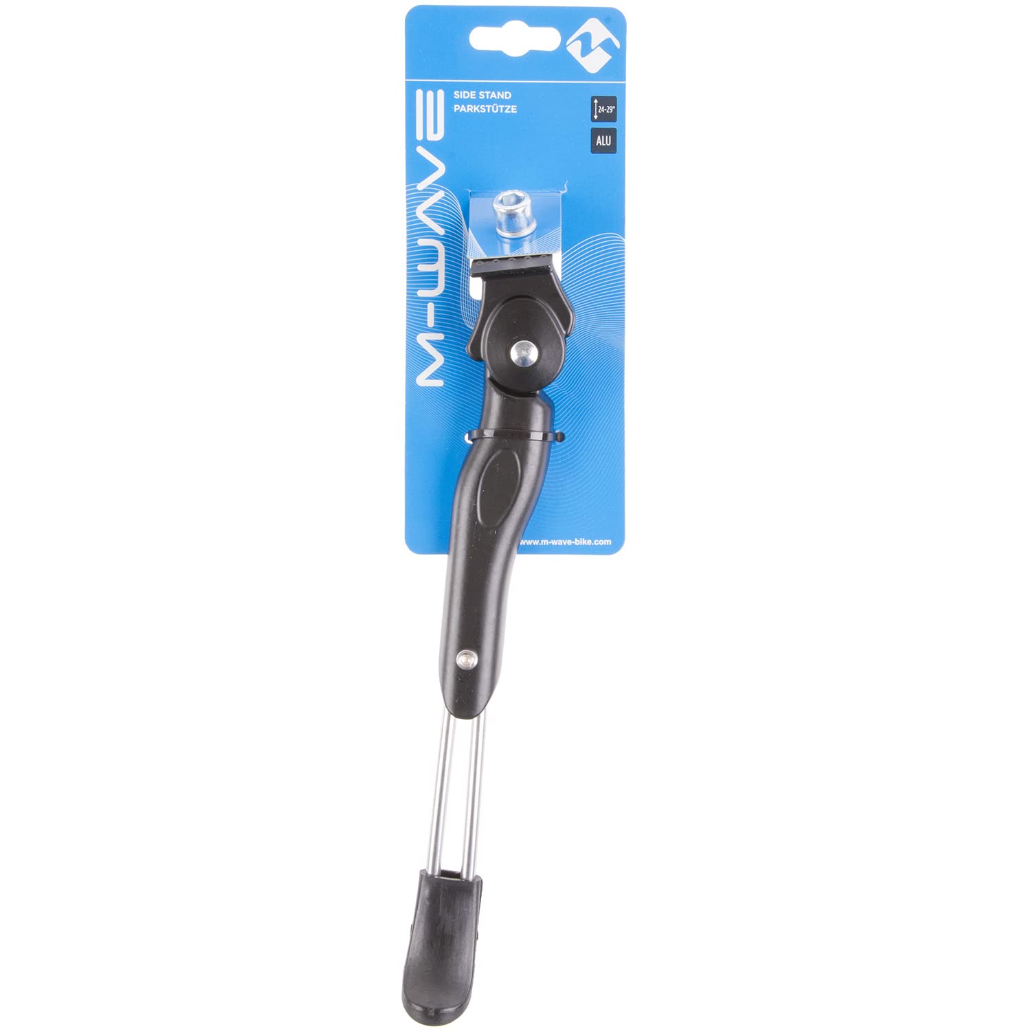 M-Wave Podpórka, stop, do środka, regulowana 61.0 cm-73.7 cm, czarna, bez blatu