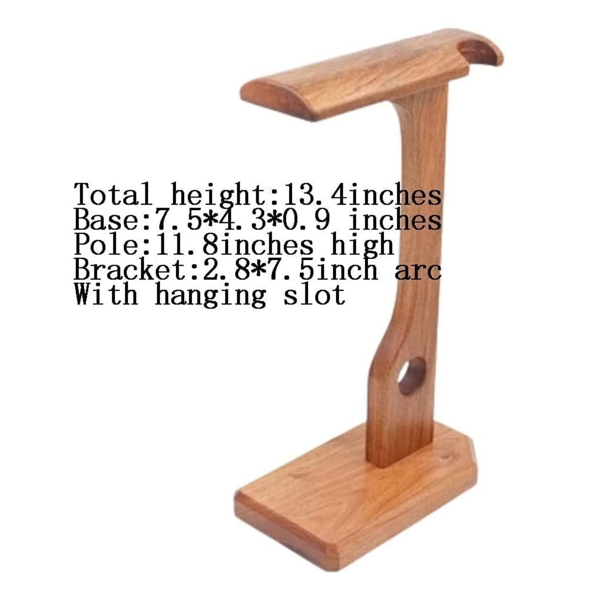 Supporto per Cuffie Supporto per Cuffie in Legno Massello per Multifunzione con Vano Portaoggetti Headphone Stand(A)