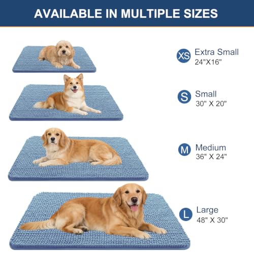 Image of OLANLY Dog Door Mat for Muddy Paws 40x32, Absorbent Chenille Mud Doormat