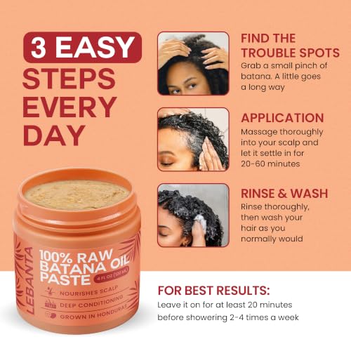 Lebanta Raw Batana Oil for Hair 4oz — view 4