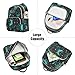 ALAZA Teal Blue Sun Moon and Stars Mini Backpack Purse for Women Travel Bag Lightweight Shoulder Bag Fashion Daypack