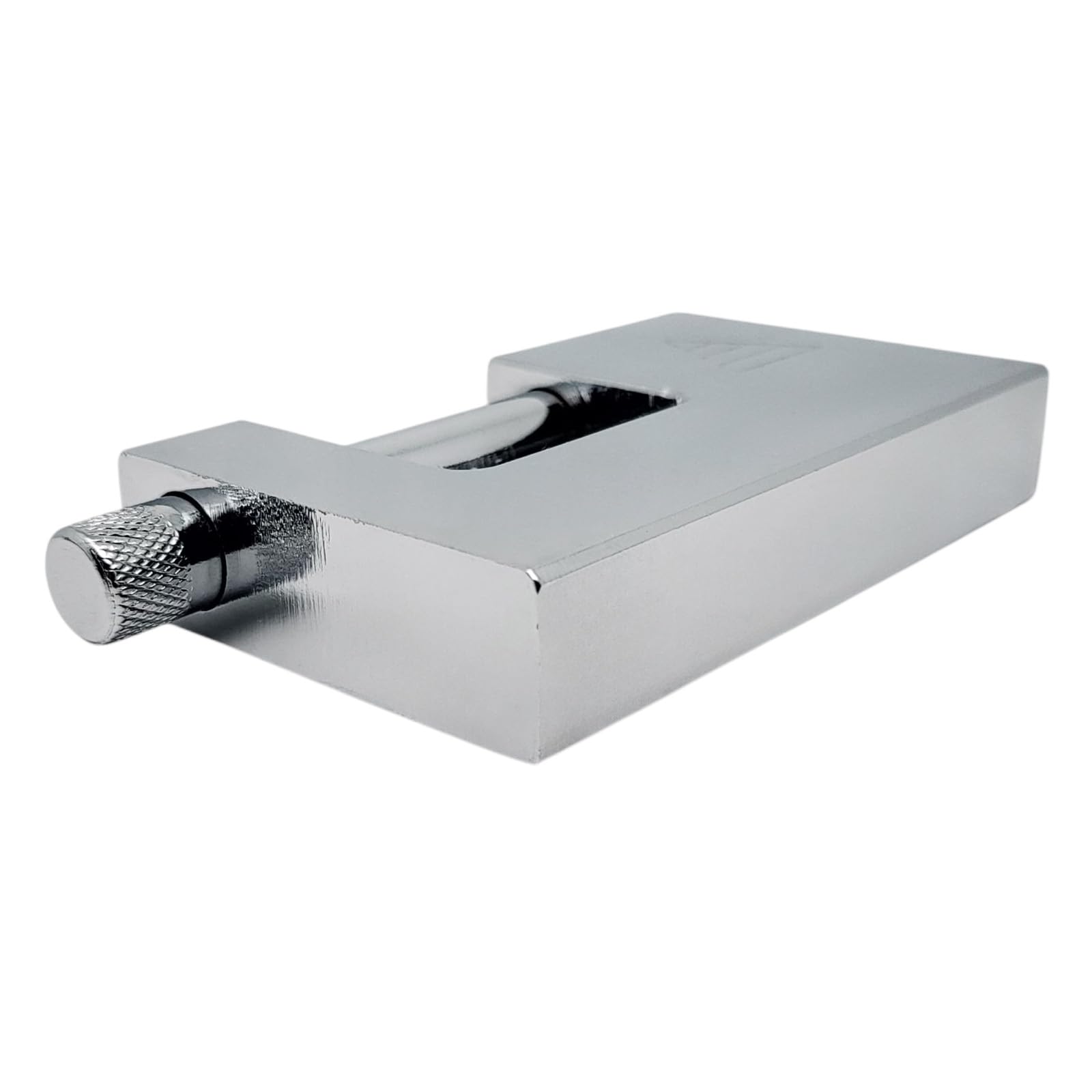 FAST WORLD SHOPPING - Lucchetto Corazzato Antiscasso 75 mm in Acciaio con 3 Chiavi – Lucchetto Alta Sicurezza per Moto, Cancello, Serranda e Garage – Catenaccio Blindato con Grillo 10 mm