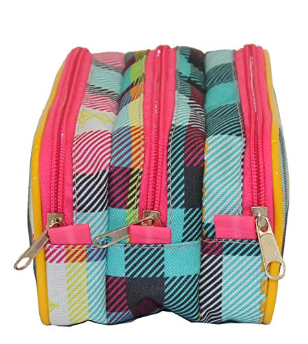 Estojo Necessaire Triplo LS EE1222 com 3 divisões