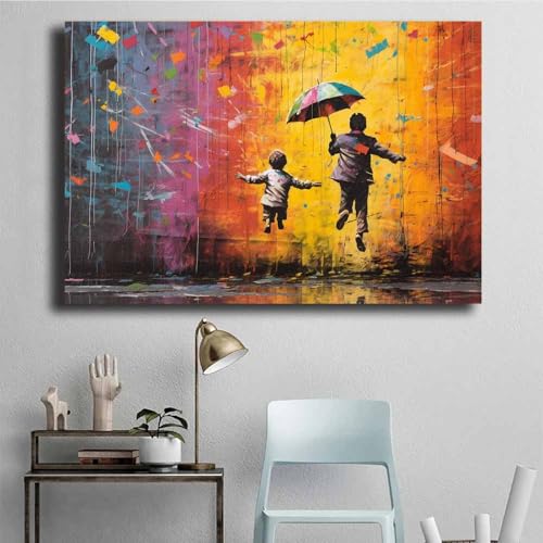 Impression sur toile décoration d'intérieur vintage orange 70x100 - 4