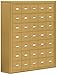 Salsbury Industries 19078-35GSK Cell Phone-7 Unit Surface Mounted-Master Keyed Locks with 8-Inch Diameter Compartments, Gold