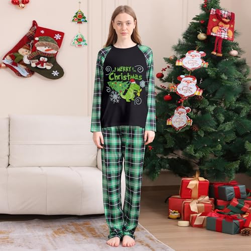 Family Christmas Pajamas Matching Sets Christmas Pjs for Womens Mens Couples Holiday Home Xmas Family Sleepwear Set4