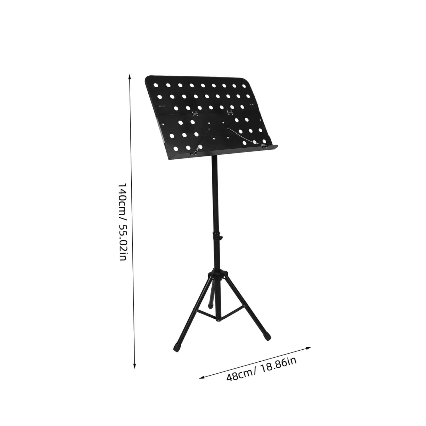 Schwarzer, Klappbarer Notenständer Höhenverstellbar für Musik | Kunststoff und Eisen, Tragbar für Probe und Auftritt, für Band Ensemble und Piano
