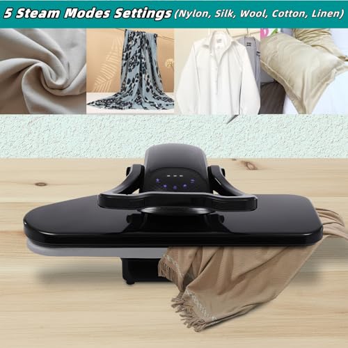 Intelligent Steam Press, 1600W Digital Steam Press with Multiple Fabric Settings and Steam Burst Function, Steam Iron Press with Touch Screen, 26" L x 20.8" W x 10.2" H (Black) - Image 5