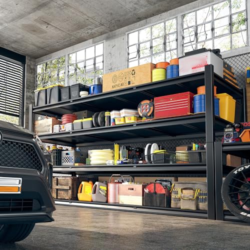 Reibii GARAGE SHELVING 2650Lbs Heavy Duty Storage Shelves, Adjustable 4 Tier Metal Shelves, Garage Storage Shelf And Industrial Shelving Utility Rack thumb #6