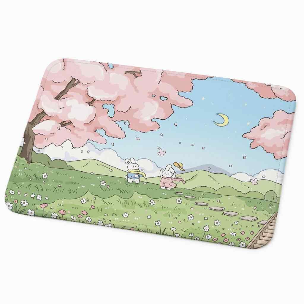 ESSENSI Mouse Pad for Laptop & Desktop | 9x7 Inch Anti-Fray Stitched Edges | Non-Slip Rubber Base | Desk Setup Accessory for Students, Gamers & Professionals (Kawaii Dance)
