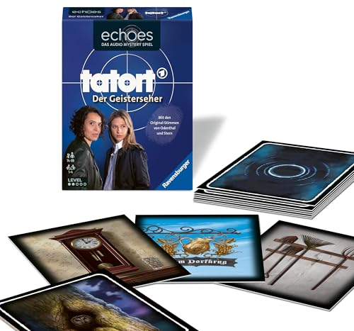 Ravensburger 24860 - Echoes Tatort: Der Geisterseher - Hörspiel Gesellschaftsspiel für Erwachsene und Jugendliche ab 14 Jahren kleine Geschenke