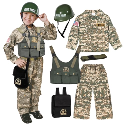 Dress Up America Army Costume for Boys &ndash; Military Soldier Special Forces Set &ndash; Kids Tactical...