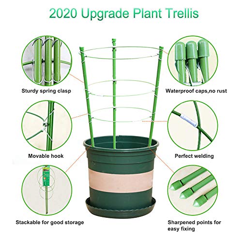 image for Mimeela 4 Pack Garden Plant Support Tomato Cage, Upgrade 18