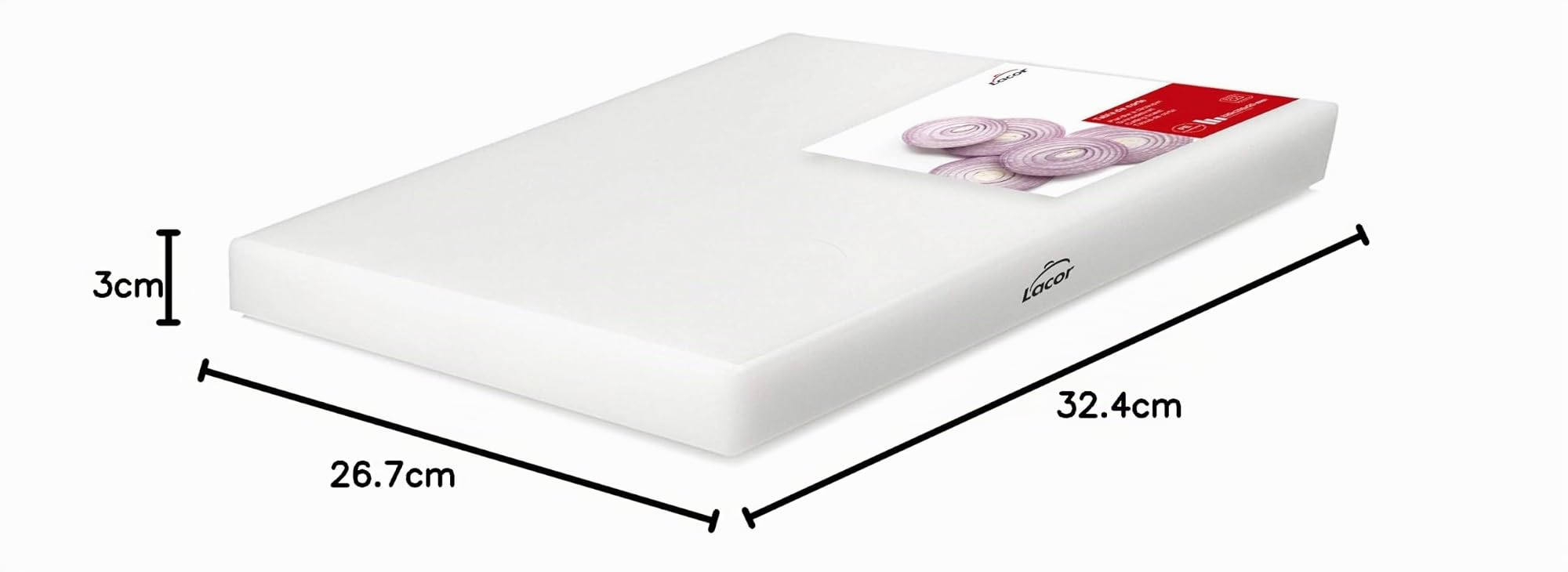 Lacor 60405 - LACOR, kitchen cutting board, polyethylene | Durable professional utensil; designed for optimum performance and quick and easy cleaning in the dishwasher
