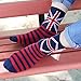 Bienvenu Men Uk Flag Print British Flag Colorful Dress Socks Casual Cotton Crew Socks