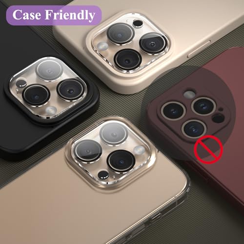 Image of YWXTW Camera Lens Protector for iPhone 16 Pro Max, Camera Lens Protector iPhone 16 Pro, Night Shooting Mode, Anti Scratch HD Clear, 9H Hardness 5 Pack