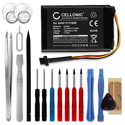 CELLONIC® Pack Batterie AHA11111009 FLB0813007089 VFAS 1200mAh et Outils Compatible avec Tomtom Start 62 Go 60 Go 600 One XL - kit Remplacement navigateur GPS Navigation Portable