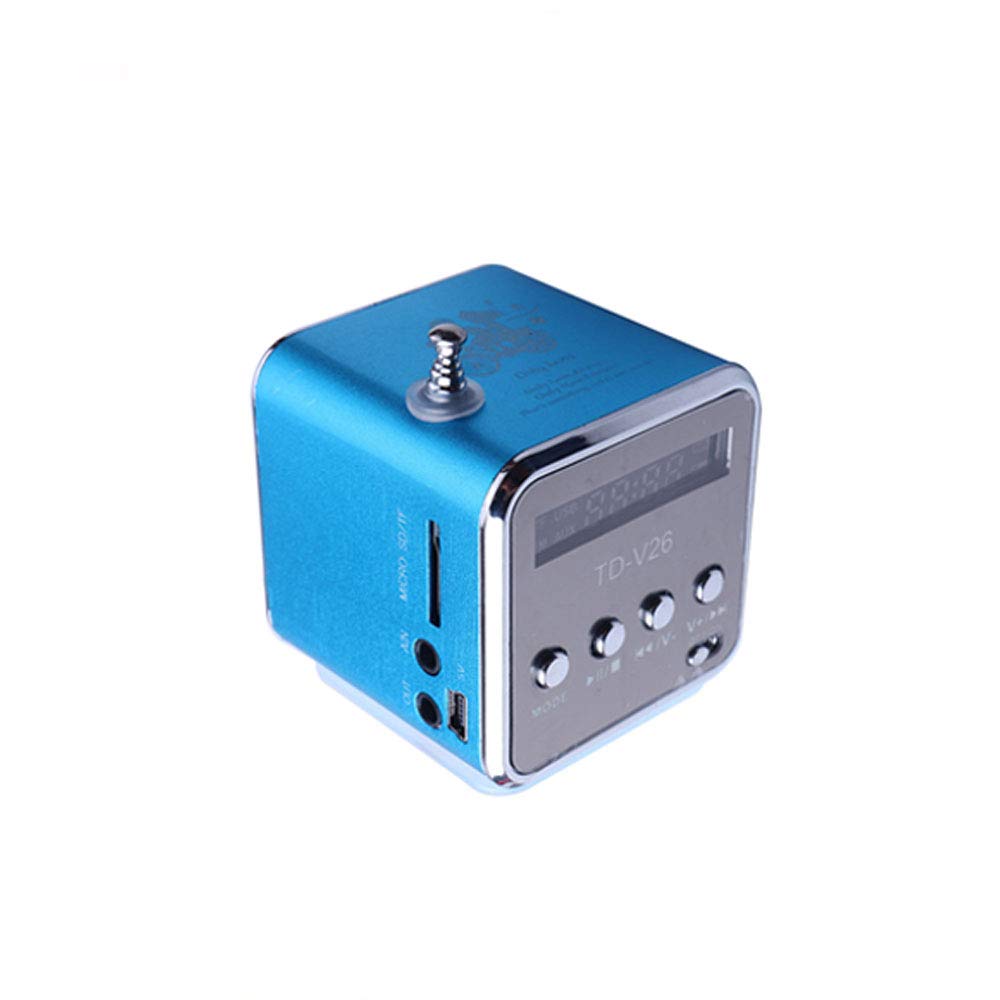 Digitales FM-Radio, Baceyong Mini tragbarer drahtloser Lautsprecher MP3-Musik-Player zum Angeln Reisen Camping Radfahren, mit USB-Anschluss/TF-Steckplatz / 3,5-mm-Schnittstelle
