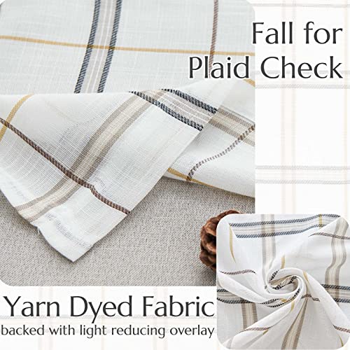 jinchan-Valance-Curtain-Buffalo-Checkered-Valance-Classic-Plaid-Curtain-Small-Window-Valance-for-Kitchen-Living-Room-Blackout-Double-Layer-Valance-18-Inch-1-Panel-Black-and-Taupe-Striped-on-Off-White jinchan Valance Curtain Buffalo Checkered Valance Classic Plaid Curtain Small Window Valance for Kitchen Living Room Blackout Double Layer Valance 18 Inch 1 Panel Black and Taupe Striped on Off White