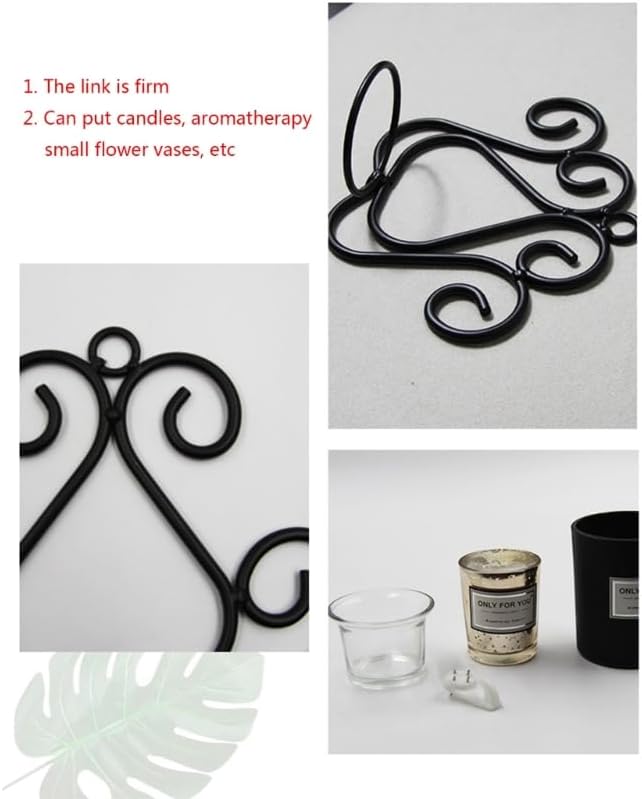Candle Sconces Wrought Iron Holder Vintage Metal Wall Mounted Candlestick Home Decorations for Wedding Romantic Dinner Decoration Black Candle Stand/Display Candelabra (Color : Grey)