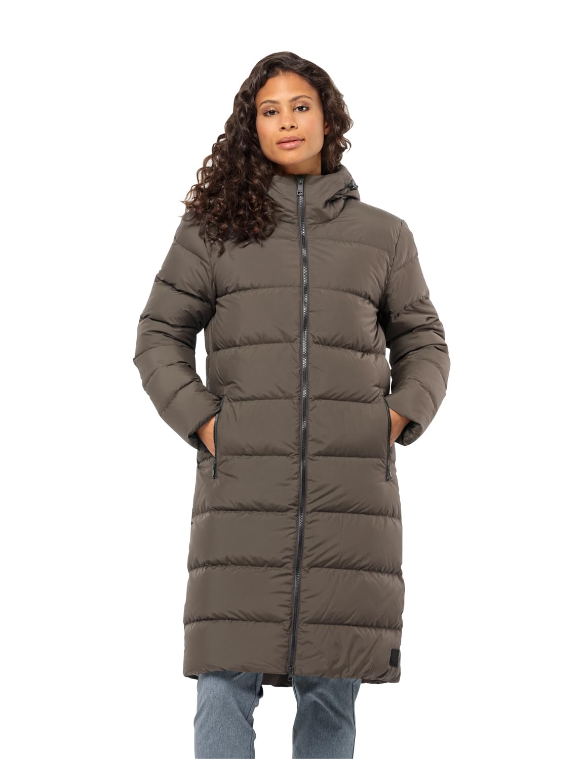 Jack Wolfskin Women's Frozen Palace Coat W Down Parka, Cold Coffee, XL