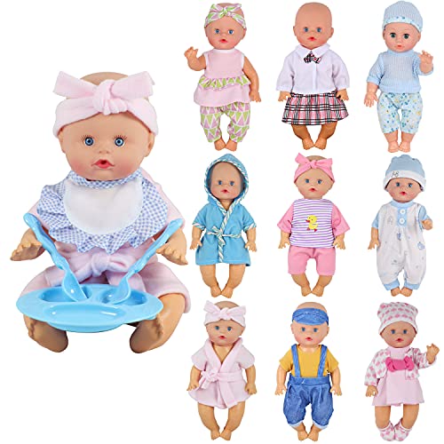Vêtements poupée bébé de 22,9 à 27,9 cm : le coffret cadeau idéal avec jeu de cuisine inclus
