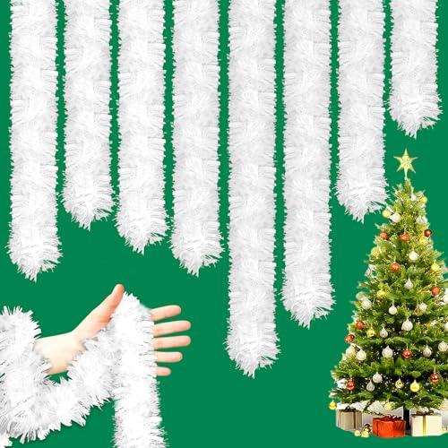 8 Stück x 2M Lametta Girlande Weihnachten, Glänzend...