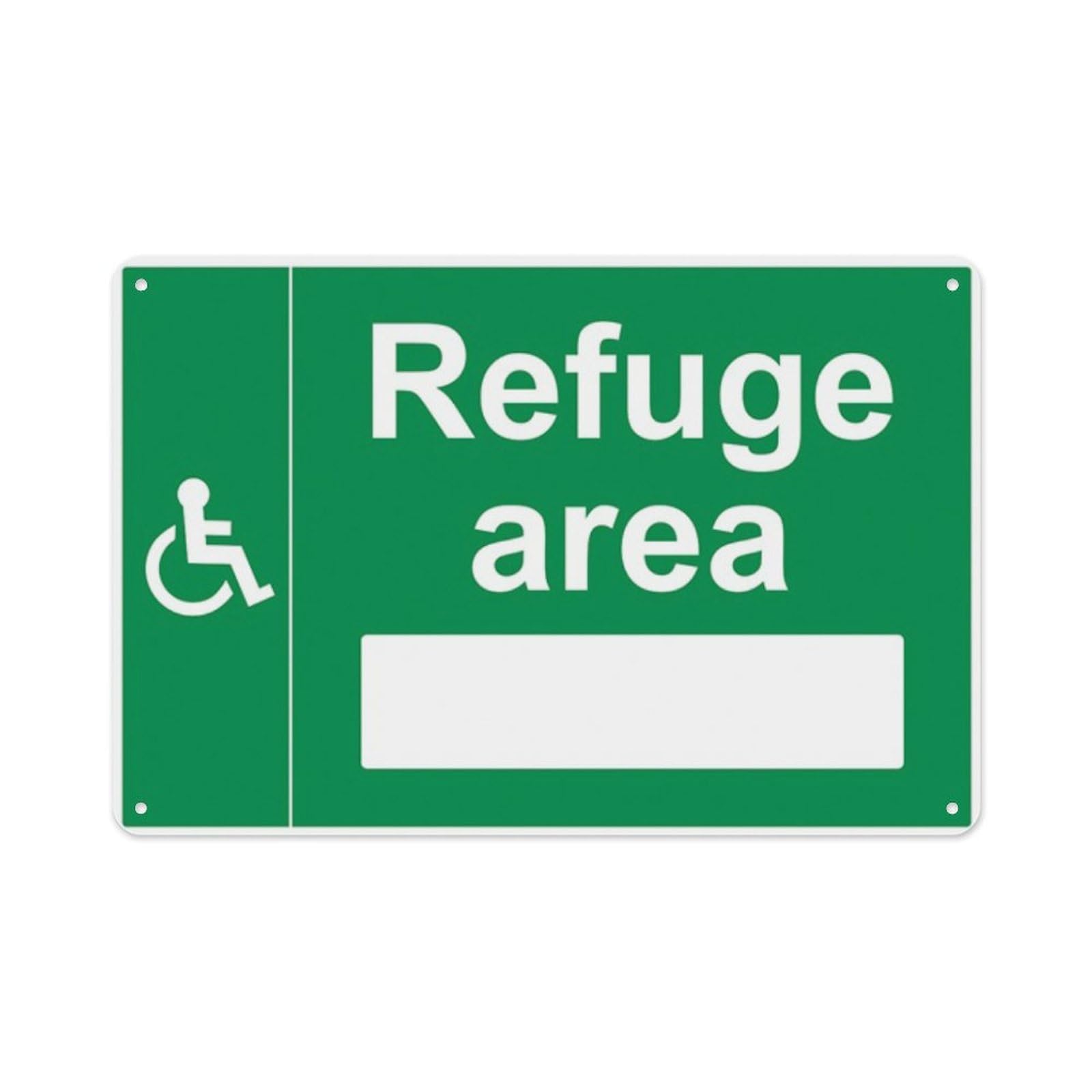peiyeety Refuge Area With Blank Aluminum Tin Warning Signs For Home Outdoor Garden 12X16 Inches