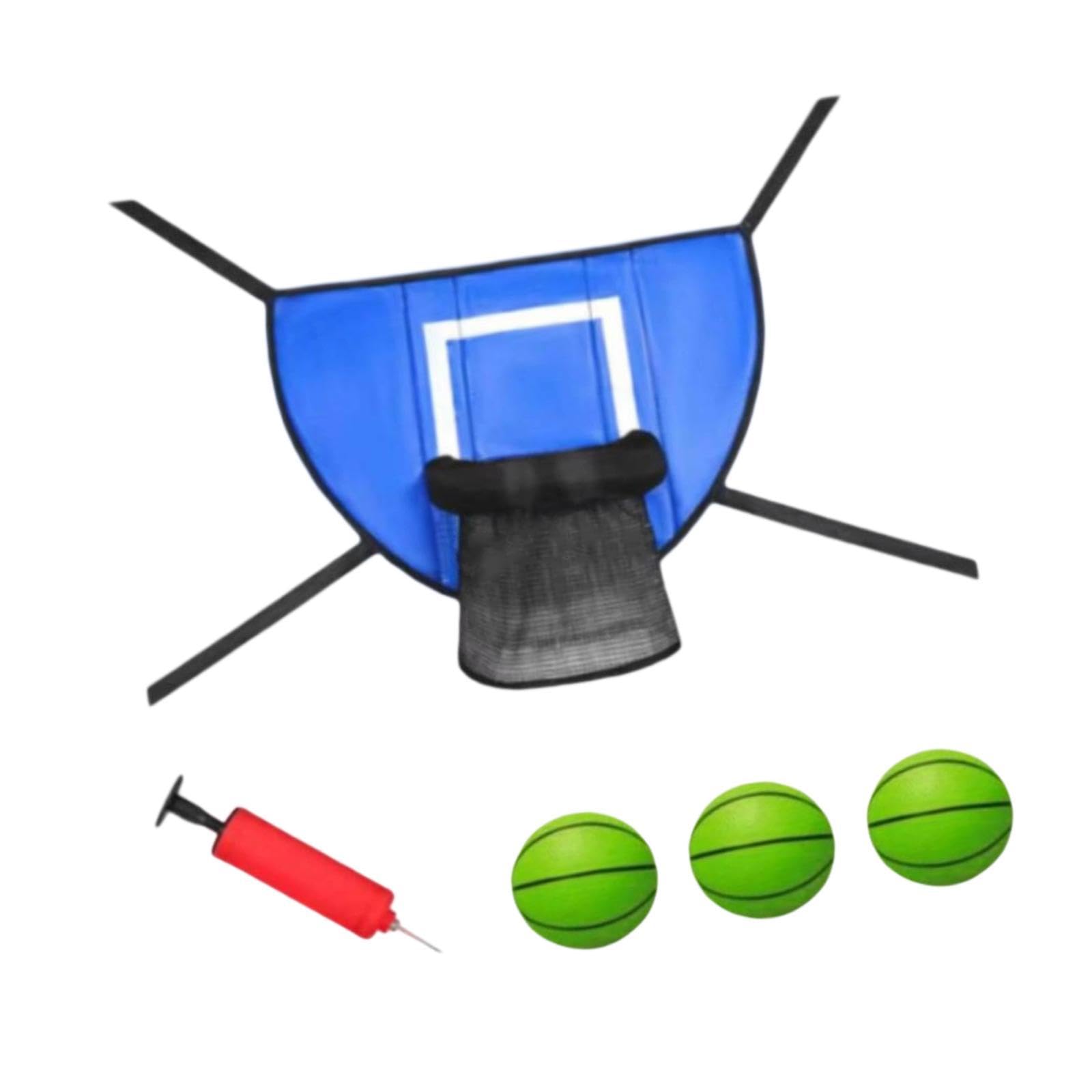 YIJU Trampoline Basketball Hoop Attachment Set, Universal Basketball Goal Trampoline Accessories, Lightweight Baseboard, Green