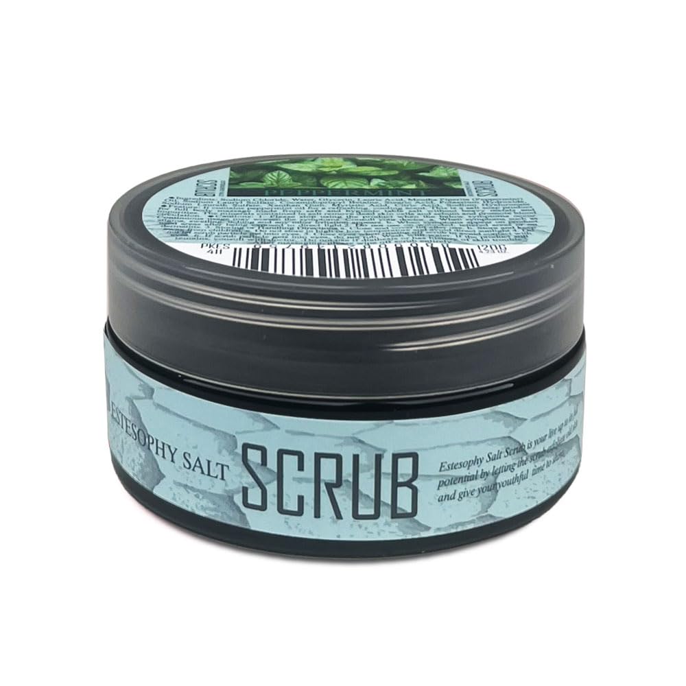 Estesophy Salt Scrub_Peppermint, Korean Salt Body Scrub, Salt Massge, Salt Soap, Body Care, Peppermint Salt Shower, Refreshing body scrub 4.2oz (120g)