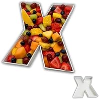 Vista 48 de Bandejas de plástico duro reutilizables y rellenables con letras y números para decoración de fiesta (E, Blanco)