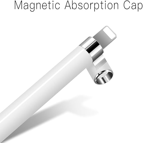 Miniatura 2 de TITACUTE Tapa magnética de repuesto para Apple Pencil para Apple Pen Stylus para iPad Pro de 10.5 pulgadas, 12.9 pulgadas, 9.7 pulgadas, color blanco