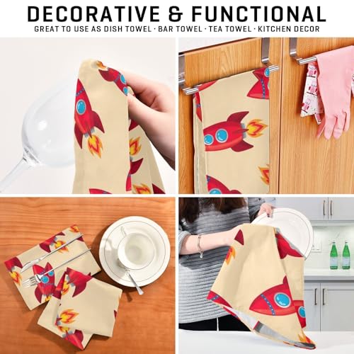 Torchons de cuisine absorbants de qualité supérieure linge de vaisselle beige - 8
