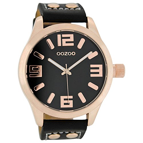 Preisvergleich Produktbild Oozoo XL Armbanduhr Schwarz / Roségold C1159