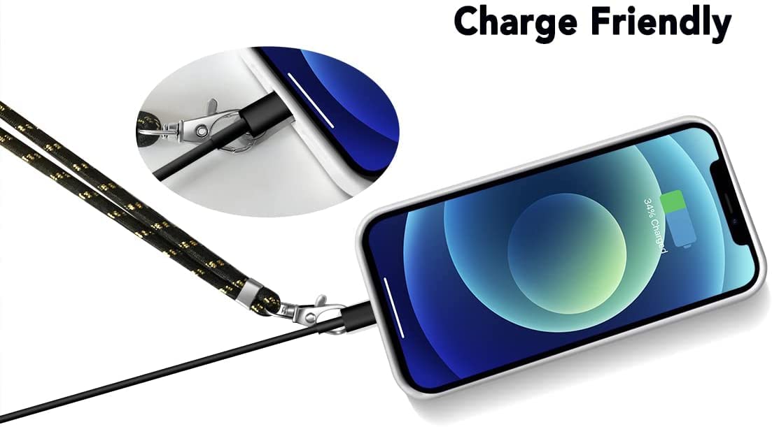 Takyu Cordino Per Cellulare Regolabile Universale Con 4 Adesivi - Per IPhone, Samsung, Huawei, Google Pixel (Grigio) - 3