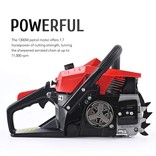 Orion Motor Tech Benzinkettensäge 37cc Kettensäge Motorsäge Benzin 35,5 cm Handkettensäge mit Handschutz für die… – Bild 3