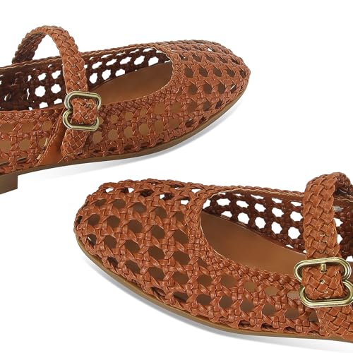 Image of DOEYG Mesh Ballet Flats Shoes for Women Leopard Animal Print Mary Jane Flats Shoes Square Toe Dress Casual Comfortable Velvet Ballerina Shoes