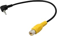 PNGKNYOCN 2.5mm TRRS - RCA Adapter Kábel Tolatókamerához, GPS Navigációhoz, 20cm, 2db, Sárga, Erős Kivitel, Tablet Kompatibilis 6