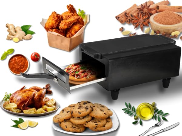 2200W Electric Tandoor | 16-Inch Multipurpose Pizza Oven for Baking, Roasting, Grilling & BBQ | Portable & Heavy-Duty | Quick & Healthy Cooking for 4-5 People | Perfect for Home & Outdoor Use-image-22
