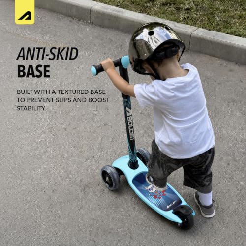 Image of Boldfit Kids Scooter 3 Wheel Kick Scooty for Kids (Above 5 Years) Foldable 4 Adjustable Height Toys for Boys & Girls, Safe Skate Scooter with LED Wheels & Birthday Gift Max Weight 50 Kg, ZigFold-Blue