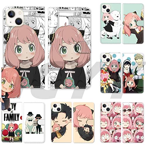 スパイファミリー スマホケース 手帳型ケース アーニャ Iphoneケース アイフォン手帳型 ロイド ヨル 6個模様 マグネット式 財布型 iPhone 13 用 ゲームケース 革 カードホルダー カード収納 カードポケット付 Tpu+Puレザー 2つ折り 手帳 可愛い 薄型 iPhone多機種 記念品 贈り物 誕生日