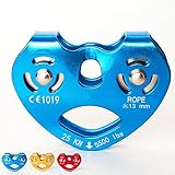 ♥ MATERIALES DE ALTA CALIDAD: Las poleas de aleación de aluminio y magnesio de alta calidad son compatibles con cuerdas y cables textiles. El orificio para cortar fácilmente el mosquetón es lo suficientemente flexible como para configurar su modelo de cremallera favorito.