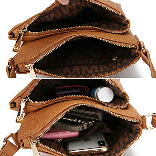 Bolsas transversais MKF para mulheres – tiras transversais, bolsa carteiro – bolsa de couro PU, bols