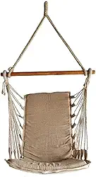 Cadeira de balanço suspensa rede de teto Cor:Caramelo Mesclado