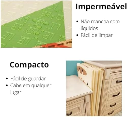 Tapete Térmico Infantil Emborrachado Dupla Face 8mm Pista e Urso Tapete GROSSO Infantil 0.8cm Tatame